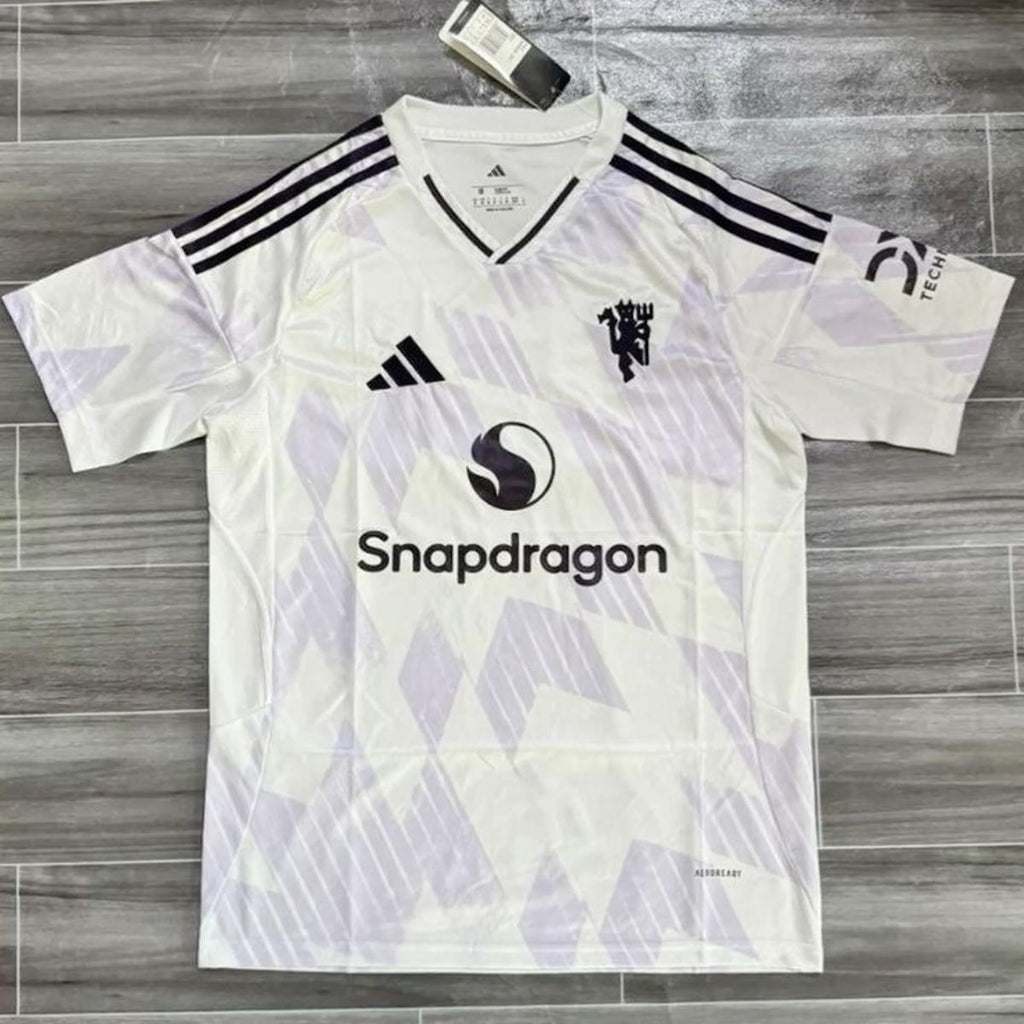 Manchester United 2025/26 Away White Jersey  | Embroidered Logo | Premium Quality