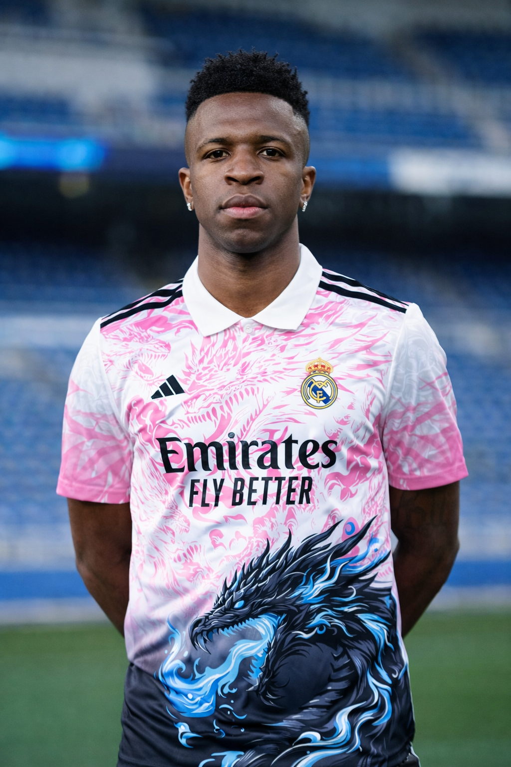 Real Madrid Pink Dragon Edition Jersey – Premium Football Shirt | Embroidered Logo | Customisable
