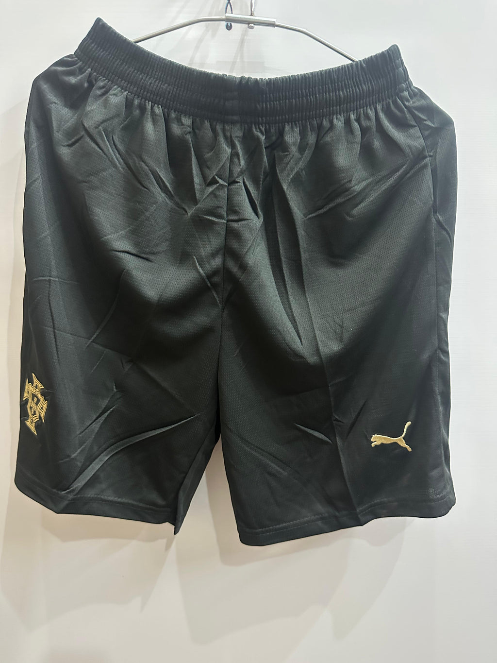 Portugal Away Shorts 2025/26 – Black Edition | Embroidered Logo