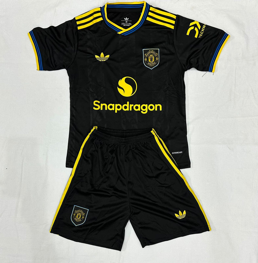 Manchester United 2025/26 Away Kit for Kids (Jersey + Shorts)