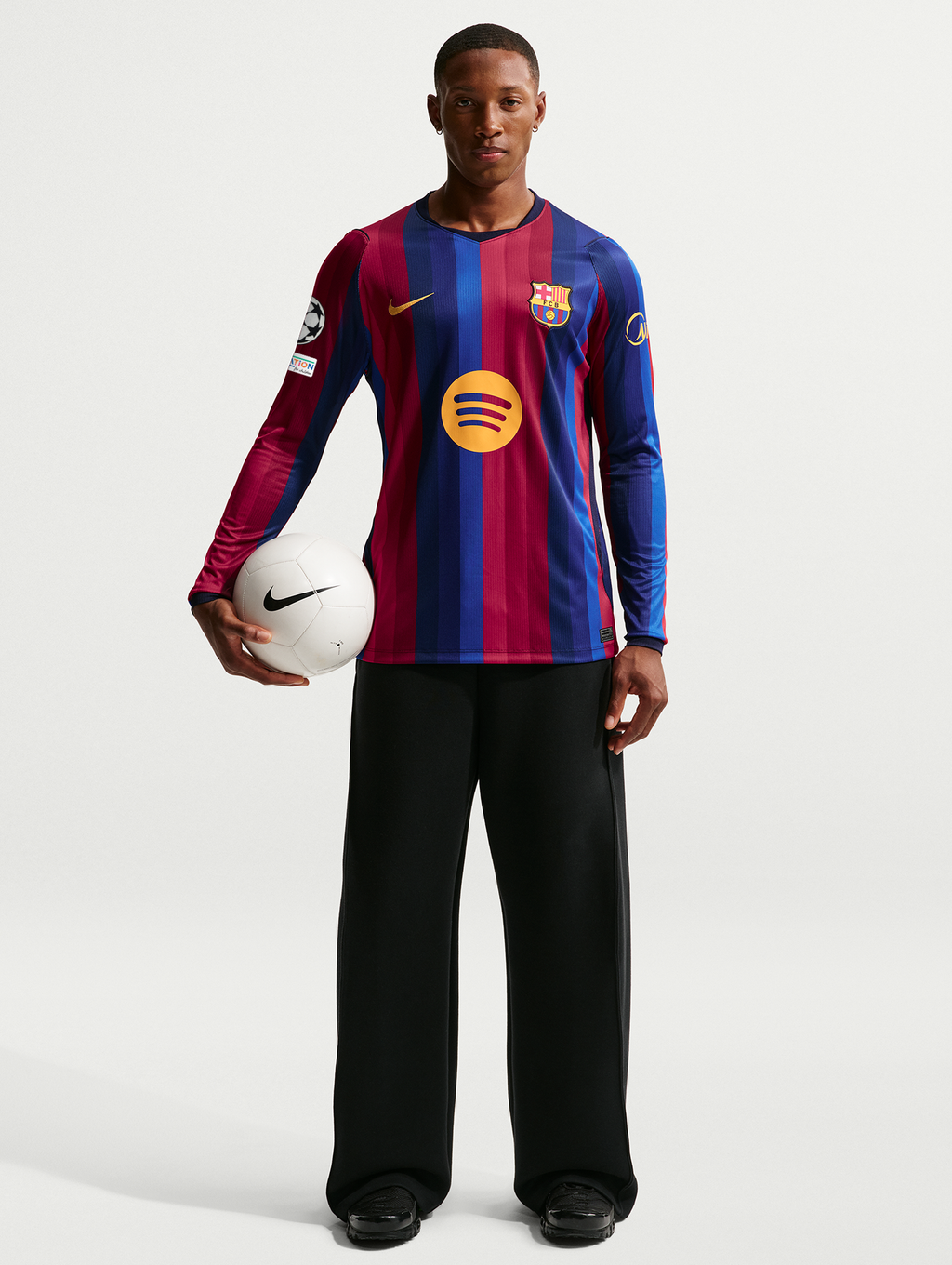 Barcelona Home Jersey 2026/27 (Spotify Edition) – Embroidered Logo | Premium Quality | Full Sleeve
