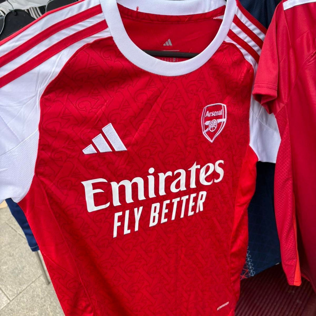 Arsenal 2025/26 Home Jersey – Embroidered Logo | Premium Quality | Customisable