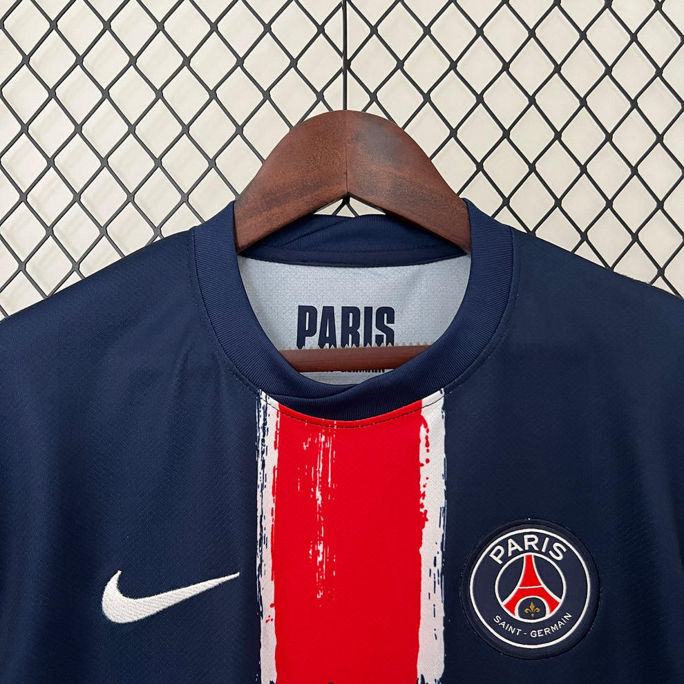 Paris Saint-Germain (PSG) Home Jersey 2024/25 – Navy Blue | Embroidered Logo | Customisable