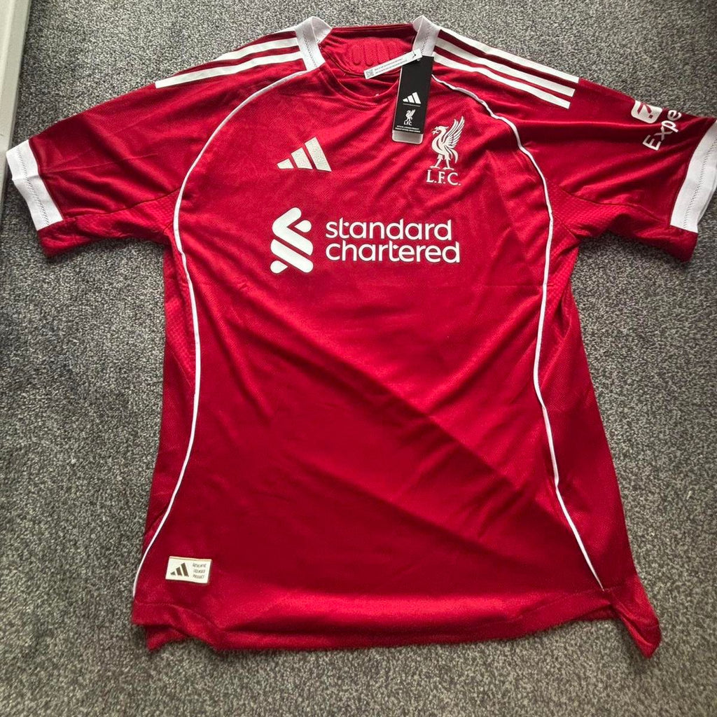 Liverpool 2025/26 Home Football Jersey | Premium Quality | Embroidered Logo | Customisable